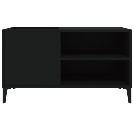Platenkast 84,5x38x48 cm bewerkt hout zwart 5
