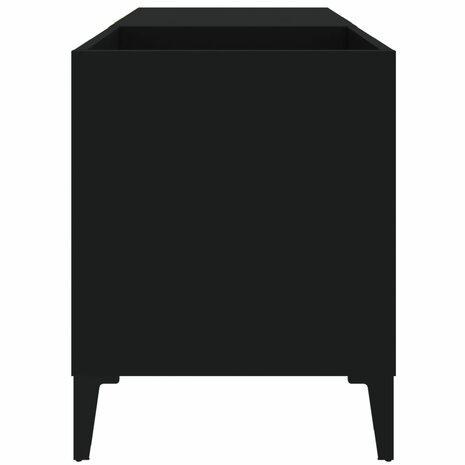 Platenkast 84,5x38x48 cm bewerkt hout zwart 6