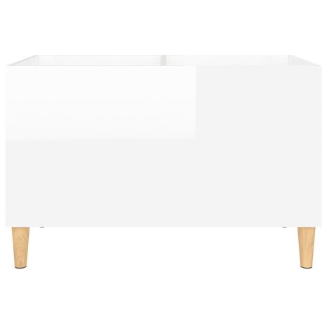 Platenkast 74,5x38x48 cm bewerkt hout hoogglans wit 5