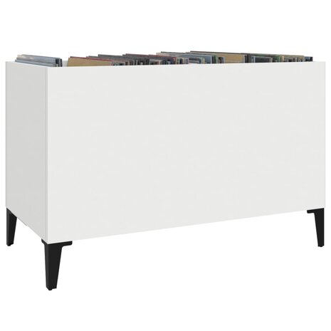 Platenkast 74,5x38x48 cm bewerkt hout wit 4