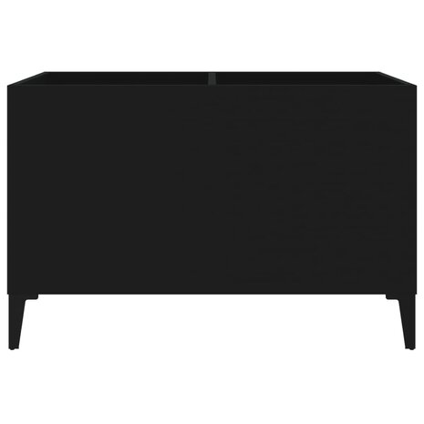 Platenkast 74,5x38x48 cm bewerkt hout zwart 5