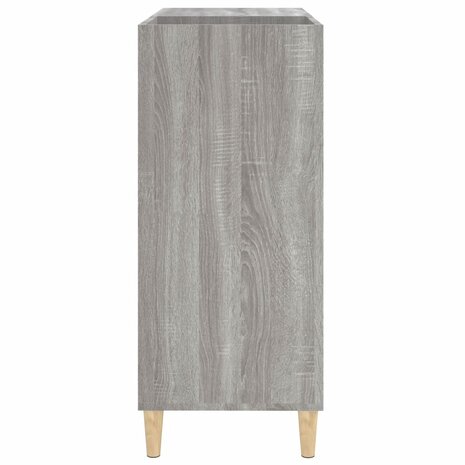 Platenkast 84,5x38x89 cm bewerkt hout grijs sonoma eikenkleurig 6