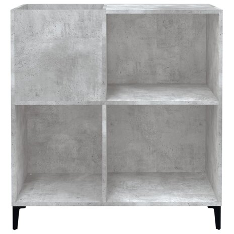 Platenkast 84,5x38x89 cm bewerkt hout betongrijs 5