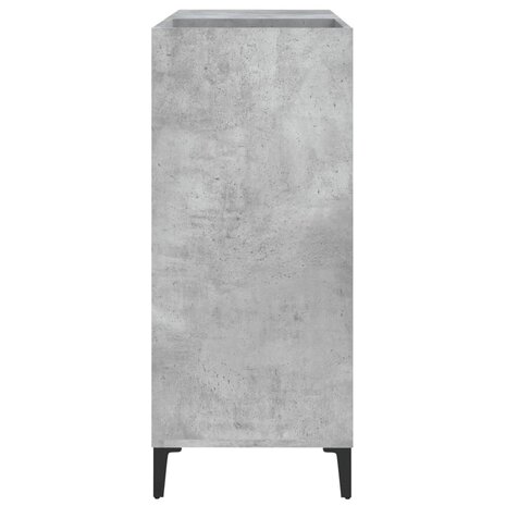 Platenkast 84,5x38x89 cm bewerkt hout betongrijs 6