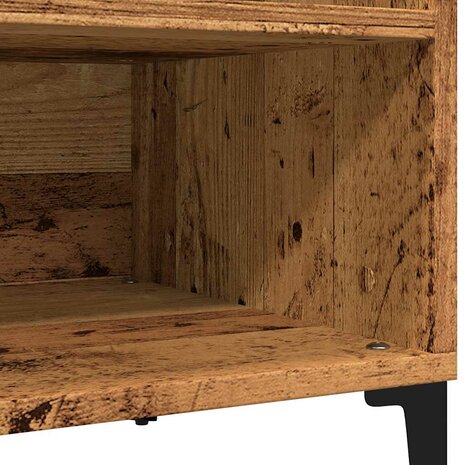 Platenkast 84,5x38x48 cm bewerkt hout oud houtkleurig 8