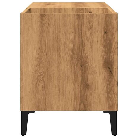 Platenkast 84,5x38x48 cm bewerkt hout artisanaal eikenkleur 5