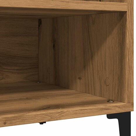 Platenkast 84,5x38x48 cm bewerkt hout artisanaal eikenkleur 8