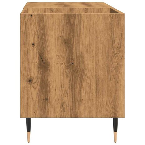 Platenkast 84,5x38x48 cm bewerkt hout artisanaal eikenkleur 5