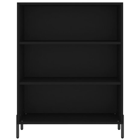 Schappenkast 69,5x32,5x90 cm bewerkt hout zwart 4