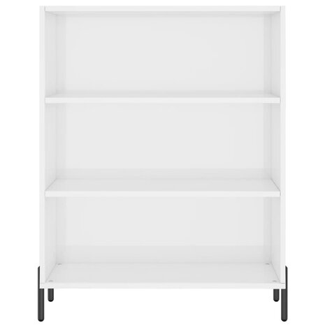 Schappenkast 69,5x32,5x90 cm bewerkt hout hoogglans wit 4