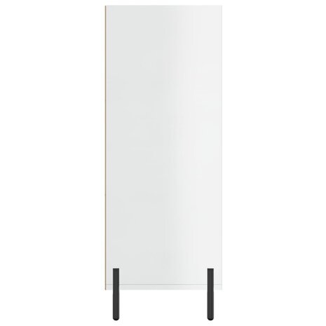 Schappenkast 69,5x32,5x90 cm bewerkt hout hoogglans wit 5