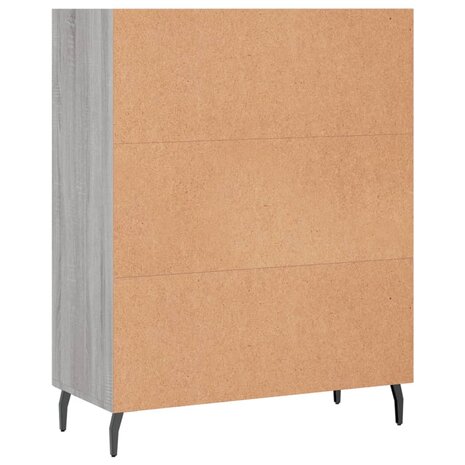 Schappenkast 69,5x32,5x90 cm bewerkt hout grijs sonoma eiken 6