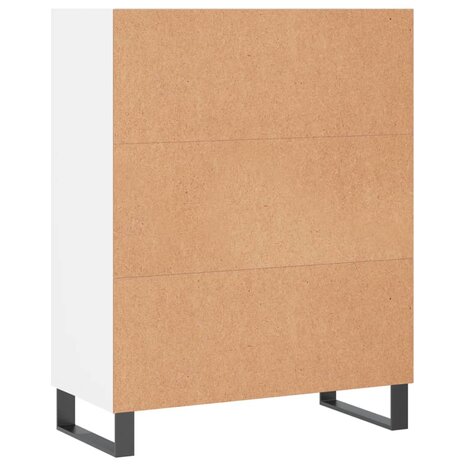 Schappenkast 69,5x32,5x90 cm bewerkt hout wit 6