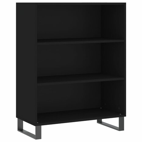 Schappenkast 69,5x32,5x90 cm bewerkt hout zwart 2