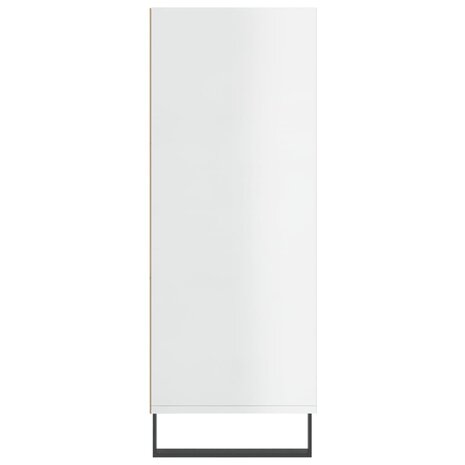 Schappenkast 69,5x32,5x90 cm bewerkt hout hoogglans wit 5