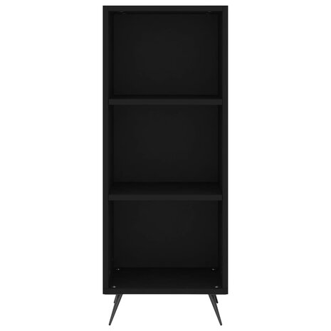 Schappenkast 34,5x32,5x90 cm bewerkt hout zwart 4