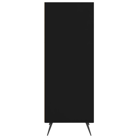 Schappenkast 34,5x32,5x90 cm bewerkt hout zwart 5