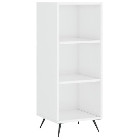 Schappenkast 34,5x32,5x90 cm bewerkt hout hoogglans wit 2