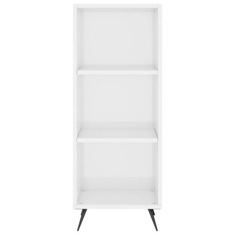 Schappenkast 34,5x32,5x90 cm bewerkt hout hoogglans wit 4