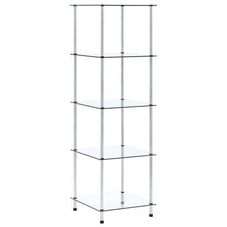 Kastje 5-laags 40x40x130 cm gehard glas transparant 1