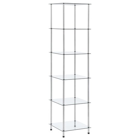 Kastje 6-laags 40x40x160 cm gehard glas transparant 1