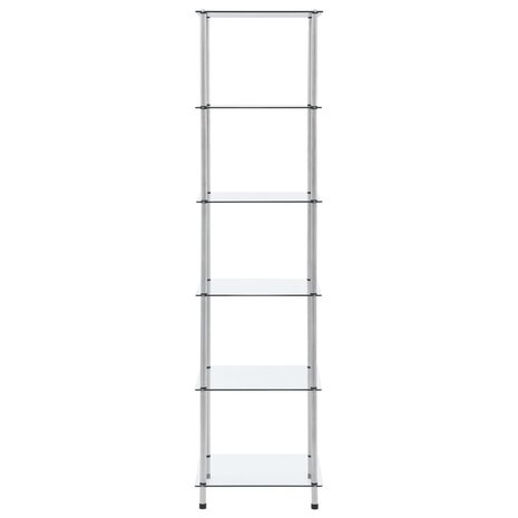 Kastje 6-laags 40x40x160 cm gehard glas transparant 2