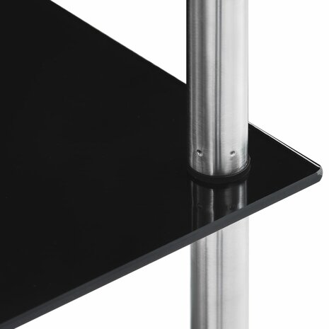 Kastje 6-laags 40x40x160 cm gehard glas zwart 4