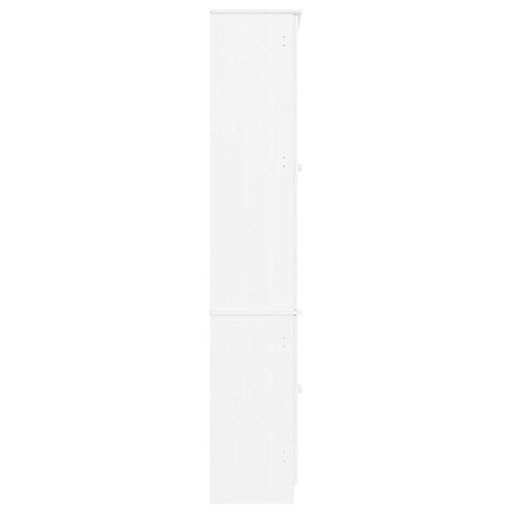 Vitrinekast ALTA 77x35x186,5 cm massief grenenhout wit 5
