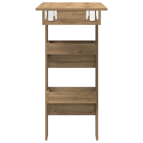 Bartafel wandgemonteerd 102x45x103,5 cm bewerkt hout artisanaal 5