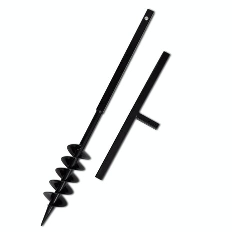 Grondboor 100 mm met 5 m verlengstuk Staal 4