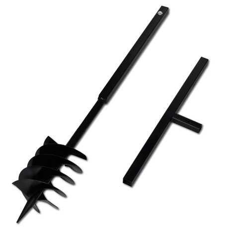Grondboor met handvat 180 mm en verlengstukken 13 m (staal) 3