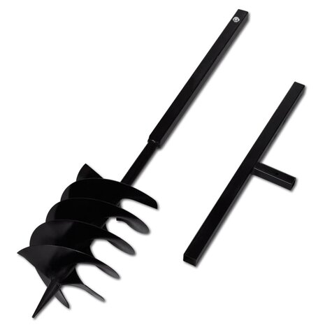 Grondboor met handvat 200 mm en verlengstukken 13 m (staal) 3
