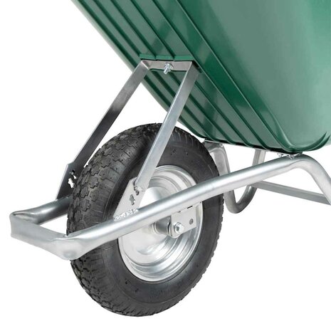 Kruiwagen 90 L 150 kg gegalvaniseerd staal en kunststof groen 5