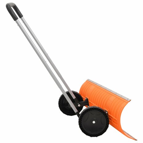 Sneeuwschep met uitschuifbaar handvat 96 cm bladstaal oranje 3
