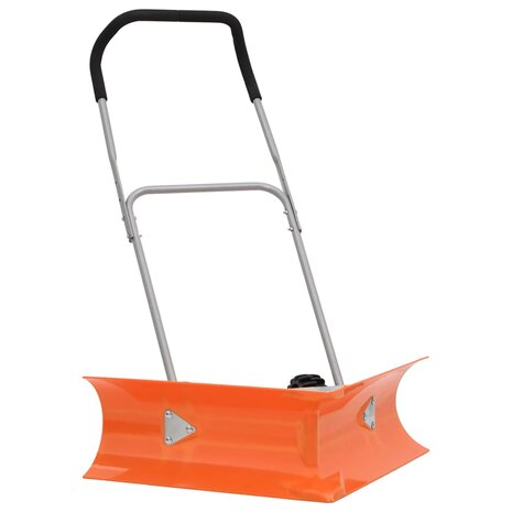 Sneeuwschep dubbelhoekig met uitschuifbaar handvat staal oranje 1