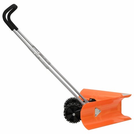 Sneeuwschep dubbelhoekig met uitschuifbaar handvat staal oranje 3