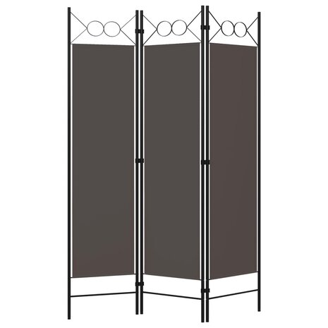 Kamerscherm met 3 panelen 120x180 cm antraciet 2