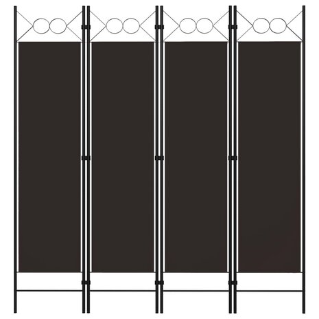 Kamerscherm met 4 panelen 160x180 cm bruin 1
