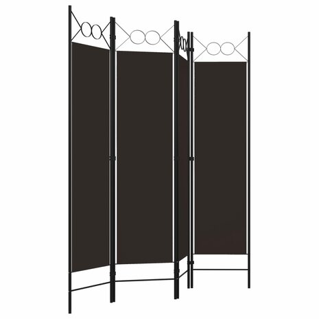 Kamerscherm met 4 panelen 160x180 cm bruin 3