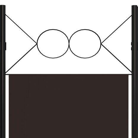 Kamerscherm met 4 panelen 160x180 cm bruin 5