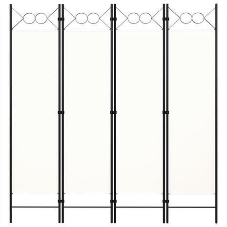 Kamerscherm met 4 panelen 160x180 cm wit 3