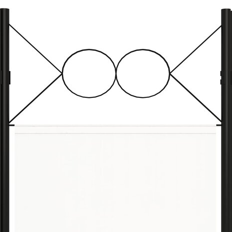 Kamerscherm met 5 panelen 200x180 cm wit 5