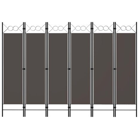 Kamerscherm met 6 panelen 240x180 cm antraciet 1
