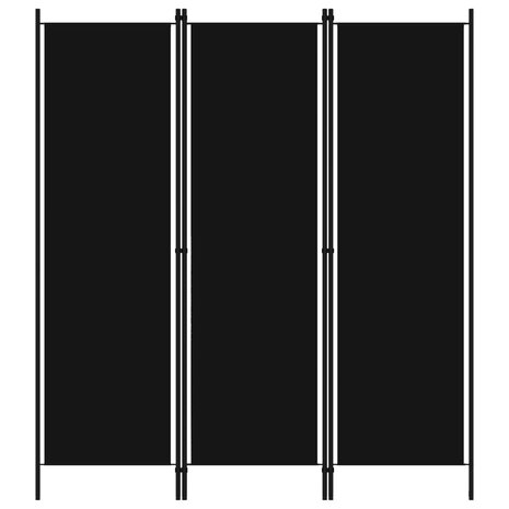 Kamerscherm met 3 panelen 150x180 cm zwart 1