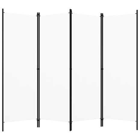 Kamerscherm met 4 panelen 200x180 cm wit  1