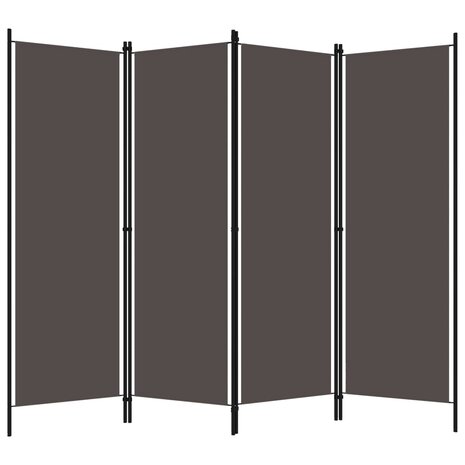 Kamerscherm met 4 panelen 200x180 cm antraciet 2