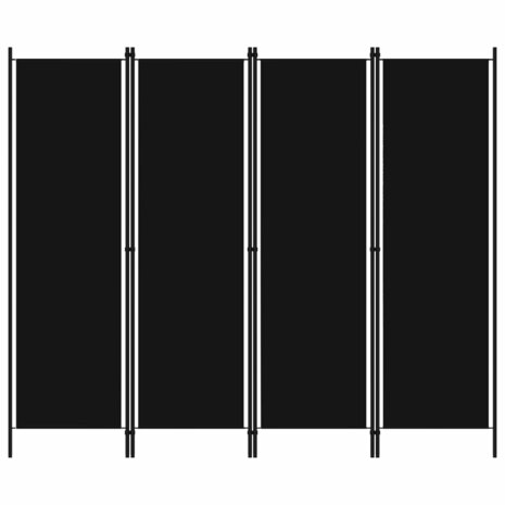 Kamerscherm met 4 panelen 200x180 cm zwart   1
