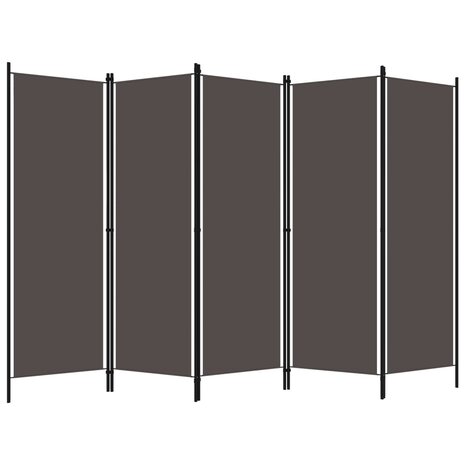 Kamerscherm met 5 panelen 250x180 cm antraciet 2