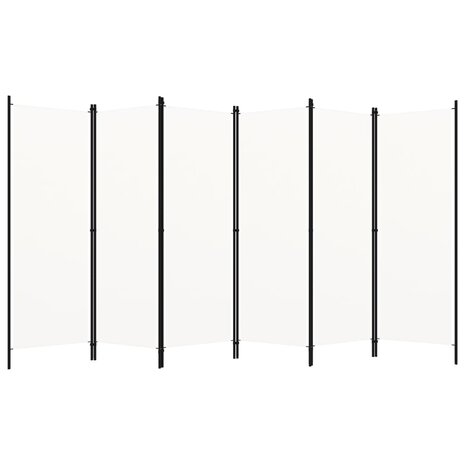 Kamerscherm met 6 panelen 300x180 cm wit  1