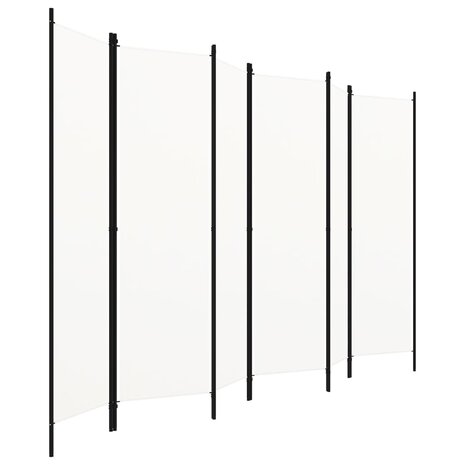 Kamerscherm met 6 panelen 300x180 cm wit  2